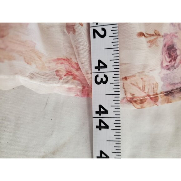 Lulus Babydoll Coquette Milkmaid Smocked Tiered Flowy Mini Dress Woman's Size M - Picture 12 of 16